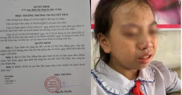 Bé gái lớp 4 nước mắt giàn giụa vì bị cô giáo ở Hà Giang tát đỏ mặt trên lớp  Đình chỉ 7 ngày
